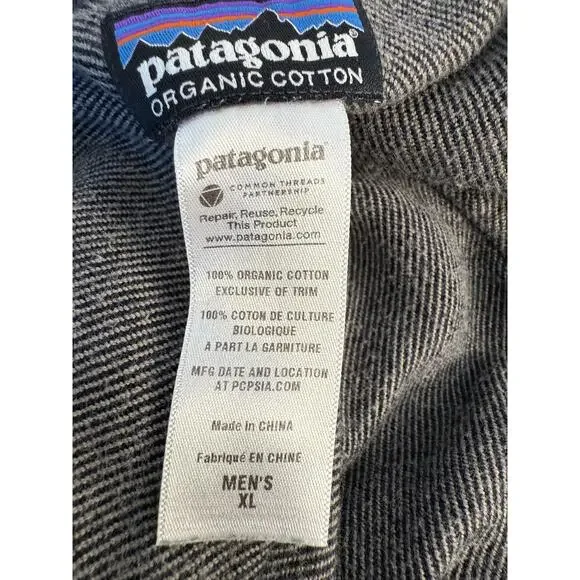Patagonia Mens Grey Long Sleeve Chest Pockets Collared Casual Shirt Extra Large - Picture 3 of 10